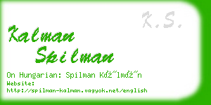 kalman spilman business card